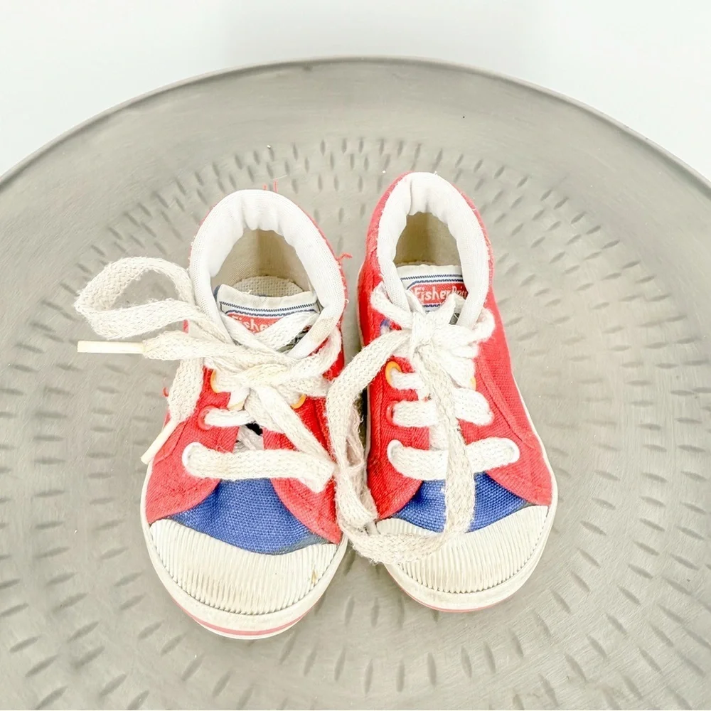 Vintage Fisher Price Red/White baby shoes